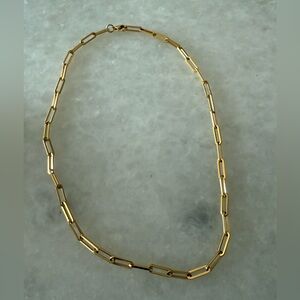 Gold Plated Paperclip Necklace